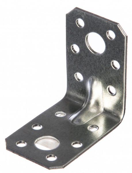 Уголок крепежный усиленный 70х70х55х2 мм, оцинк. - накл. Tech-Krep