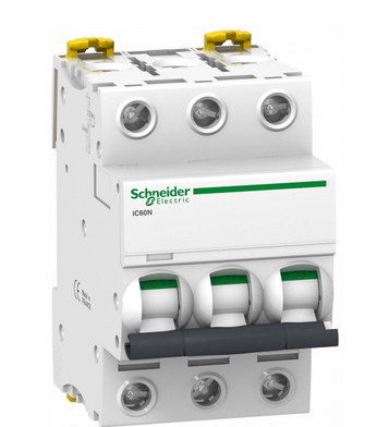 Автоматический выключатель Schneider Electric 3P  1А характеристика C 6кА iC60N A9F74301 (аналог Multi9 24344)