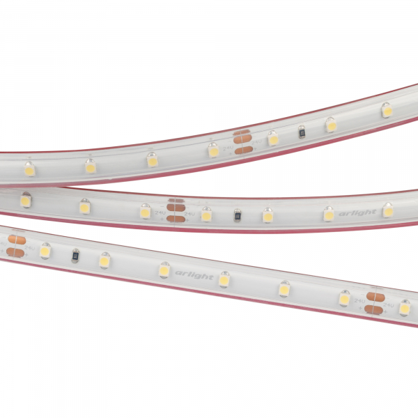 Светодиодная лента герметичная RTW-PS-A60-10mm 24V White6000 (4.8 W/m, IP67, 2835, 50m) (ARL, -)
