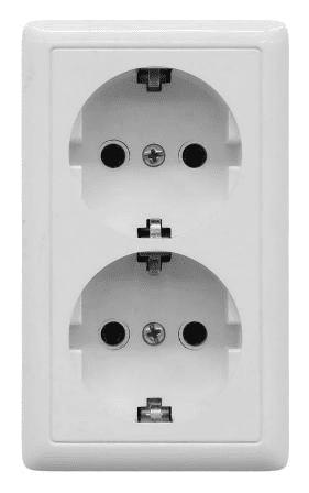 Schneider Electric  Хит  Белый  Розетка 2-местная с заземляющими контактами без шторок 16А 250В, IP20 открытая установка (аналог- RA16-239-B) RA16-238-B