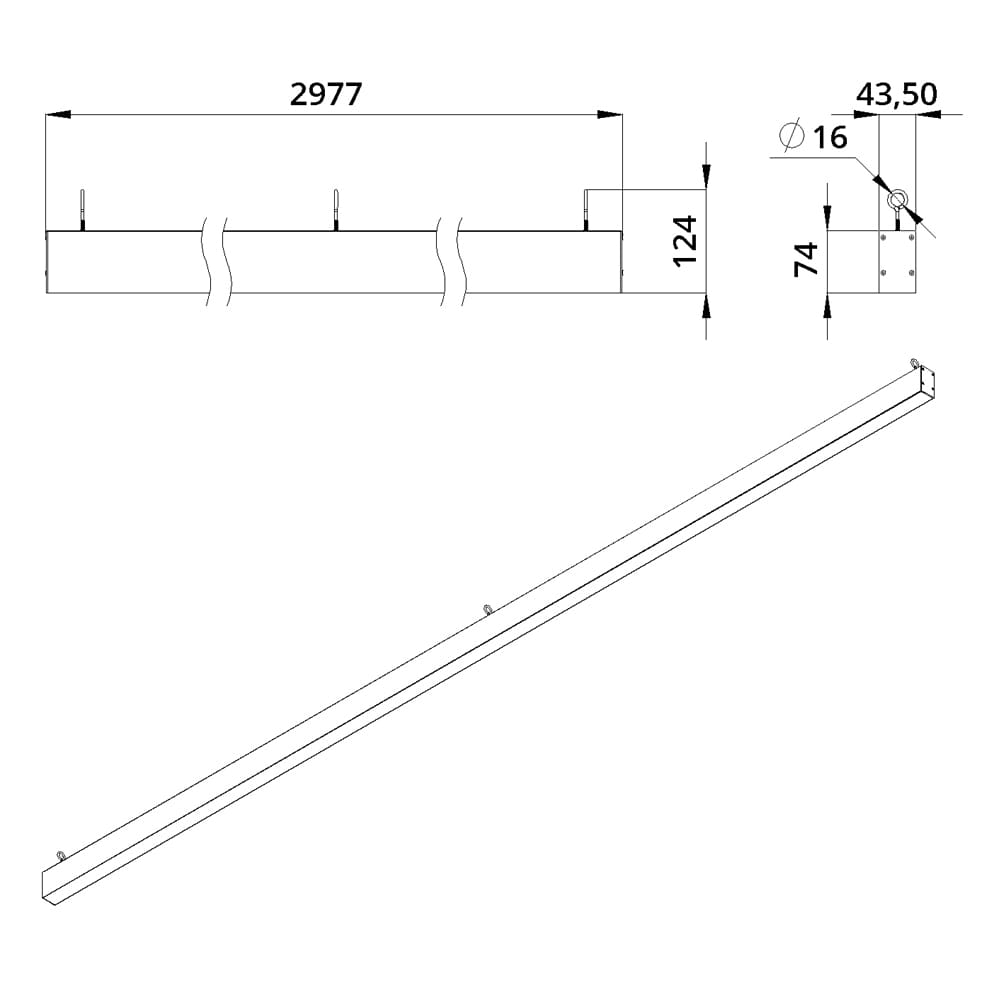 Элегант 120 3000мм S CRI80 4000К Опал