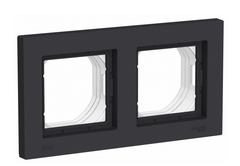 AtlasDesign AQUA  Карбон  Рамка 2-местная IP44, ATN441002