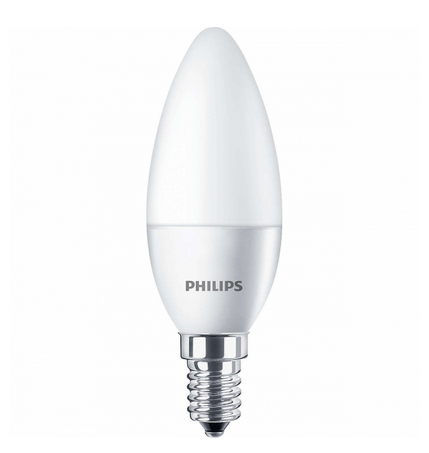Светодиодная лампа PHILIPS С35 6.5-75Вт 220В  4000К E14