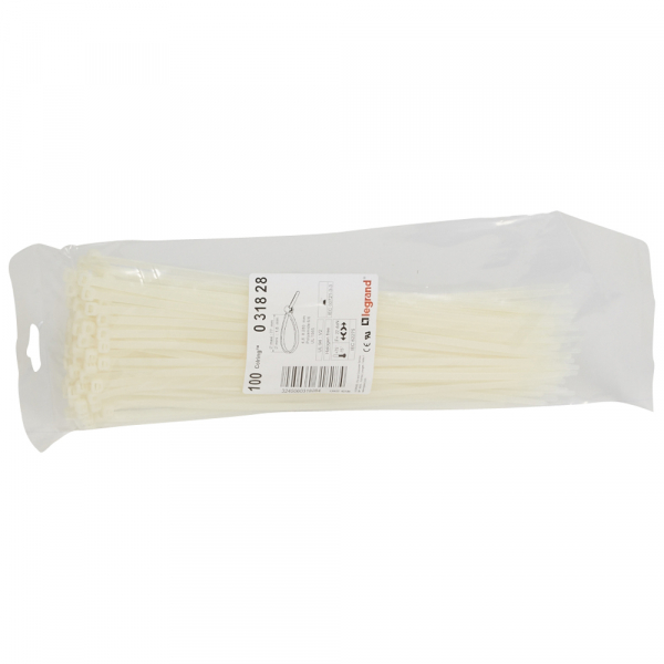 Хомут (стяжка)  пластик  4.6 х 280  бесцвет.  (100шт)  Colring  LGR 031828