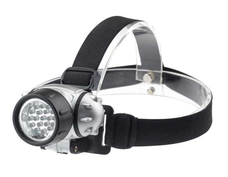 Фонарь налобный HL 06M 19LED 3ААА 4 режима МЕТАЛЛИК IN HOME