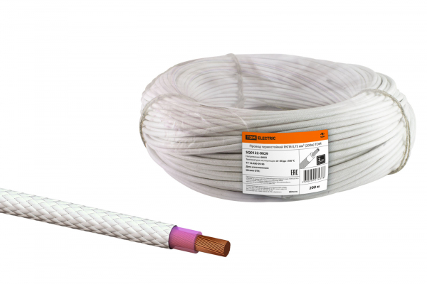 Провод термостойкий РКГМ 0,75 мм2 (200м) TDM