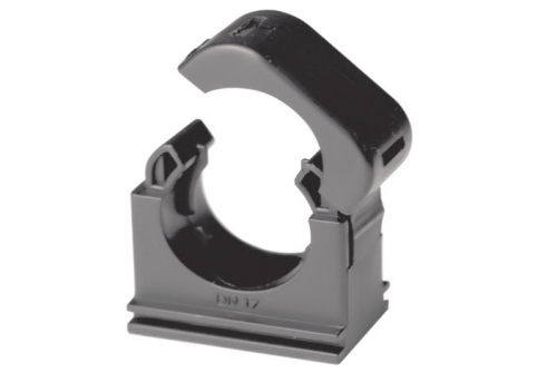 Держатель с крышкой DN 48 мм, полиамид, цвет чёрный, DKC PASW48N