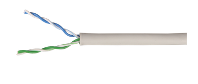 U/UTP категория 5E 4х2х24AWG solid PVC серый  Кабель витая пара (кратно 100) ITK