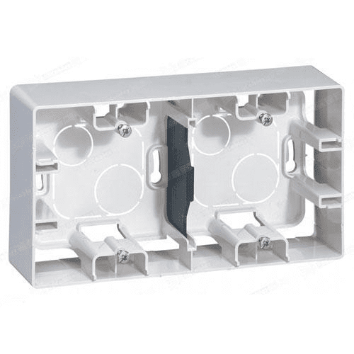 Legrand Etika Белый Коробка 2-местная накладная 672530