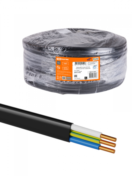 ВВГ-Пнг(А)-LSLTx 3х4-0,66 кабель TDM (кратно 100)