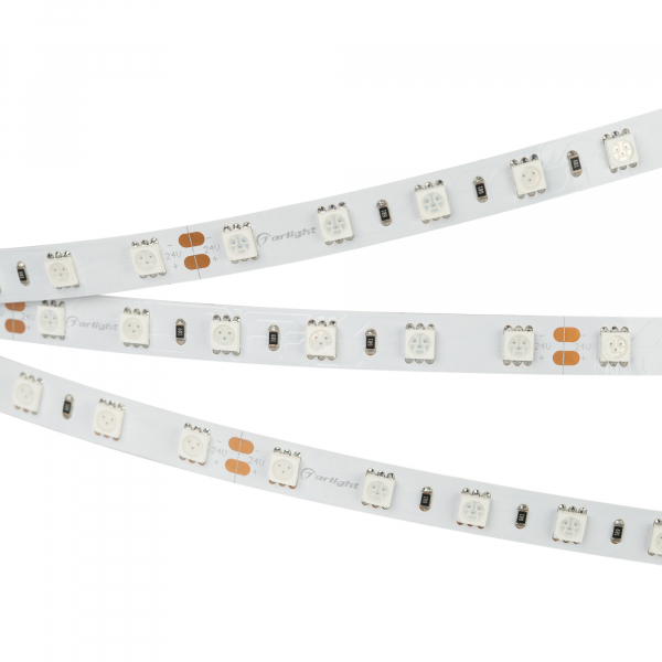Arlight Лента IP20 24V 14,4 Вт/м ЗЕЛЁНЫЙ /RT-B60-10mm 24V Green (14.4 W/m, IP20, 5060, 5m) (кратно 5)