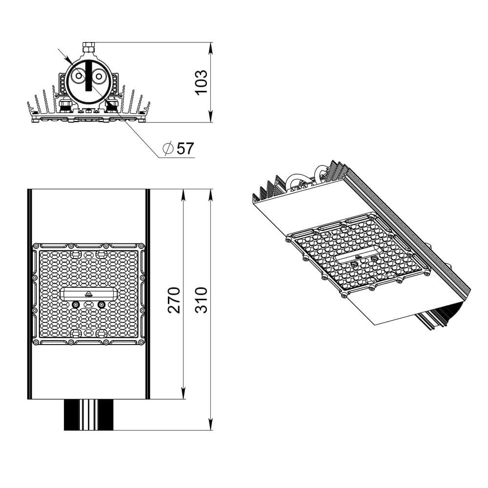 Магистраль v2.0 Мультилинза 100 Эко Л 3000К 155×70°