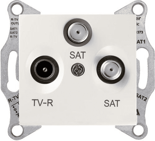 Schneider Electric Sedna  Бежевый Розетка механизм TV/R/SAT оконечная 1dB IP20 скрытая установка SDN3501347