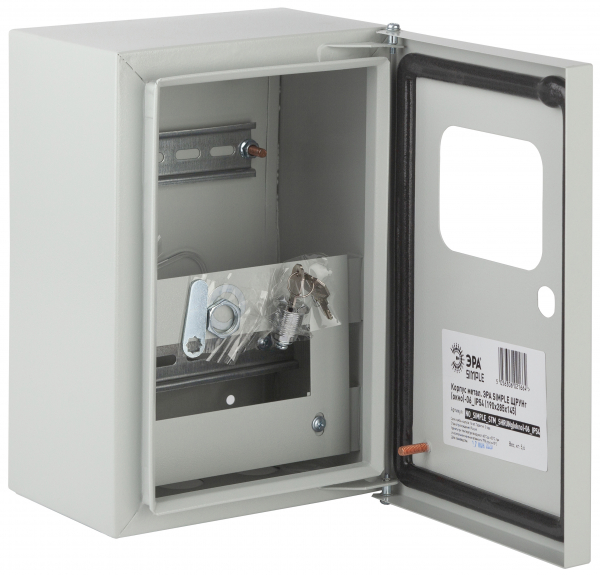 Щит ЩРУНг (окно)-06_IP54  2DIN-рейки по 9 мод (190х285х145) (128) SIMPLE ЭРА