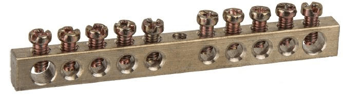 Шина нулевая Navigator  NBB-69-10-1 6*9,(10 отверстий 71 744