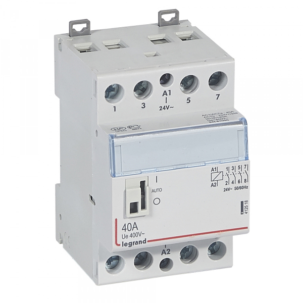 Legrand  Контактор  24V 4НО 40А с ручкой управления CX3 412518
