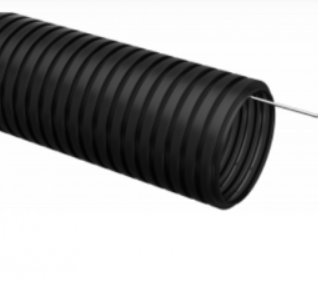 Труба гофрированная ПНД с зондом Д-32 мм. черная (кратно 50)