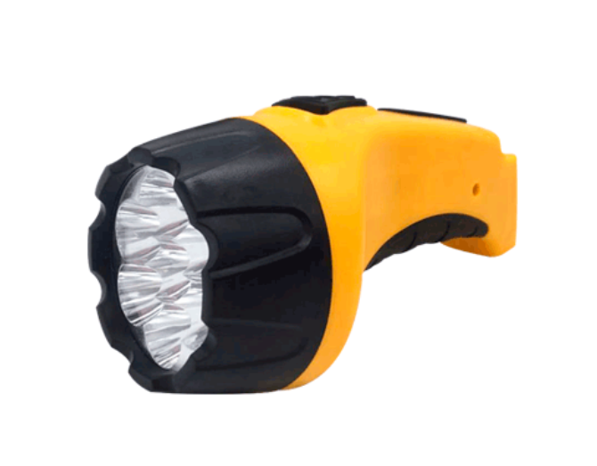 Фонарь ручной аккумуляторный MLA 03 7LED 150Lm 8ч 2 режима, з/у 230В ЧЕРНО-ЖЁЛТЫЙ IN HOME