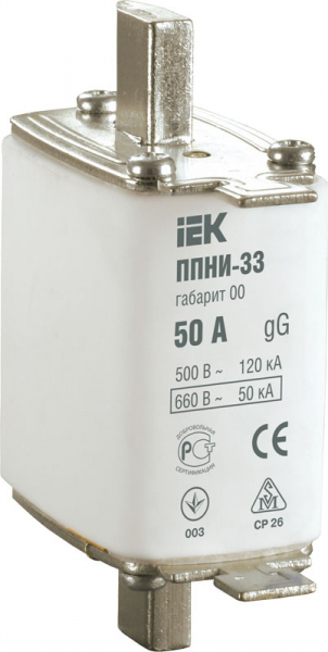 Плавкая вставка предохр. габ.   00  6А IEK ППНИ-33