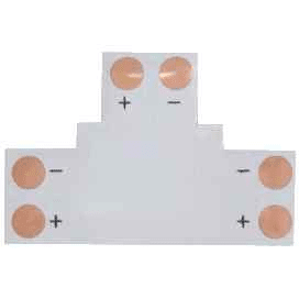 Ecola LED strip connector гибкая соед. плата T для зажимного разъема 2-х конт. 10 mm уп. 5 шт.  /SC21FTESB/