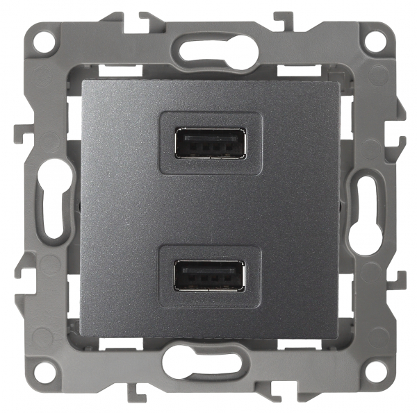 ЭРА  Эра12  Графит  Устройство зарядное USB, 5В-2100мА,   12-4110-12 Б0027497