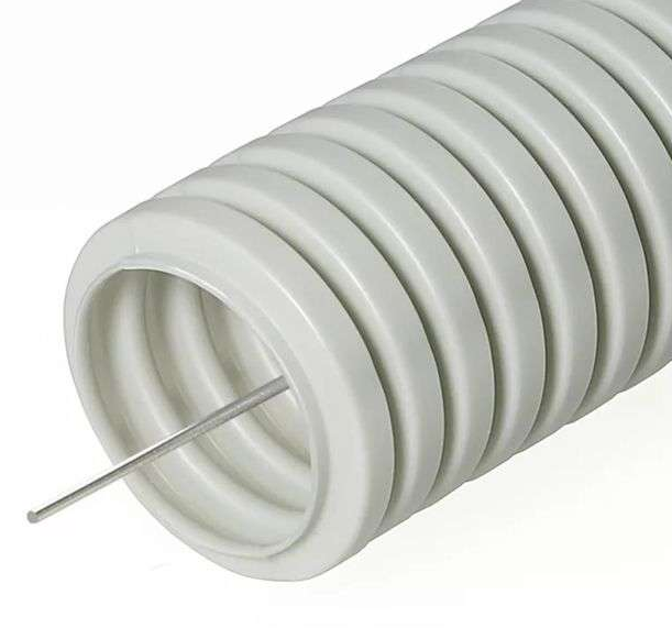 Труба гофрированная ПВХ, тяжелая с протяжкой-20 мм (кратно 100)