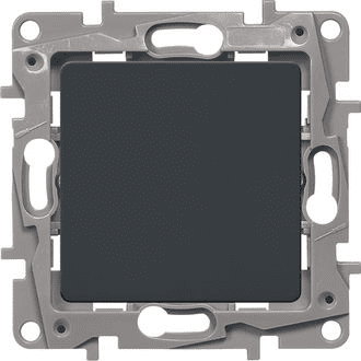 Legrand  Etika  Антрацит Переключатель механизм 1-клавишный 10AX, 250В 672605