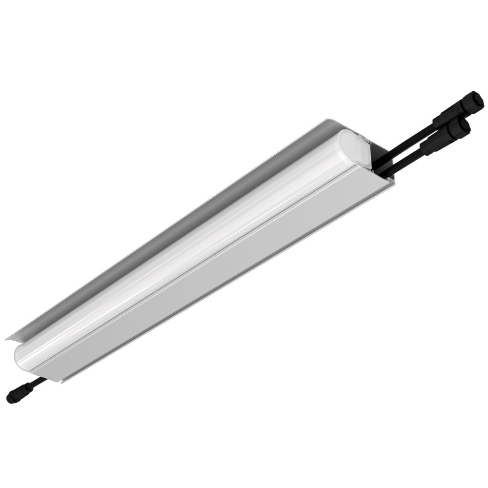 Модерн v2.0 9 500мм (18Вт/м) 24В DC 4 пикс. RGBW DMX CRI80 5000К Опал (Профиль, козырек, транзитное штепсельное соединение)