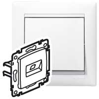 Legrand Valena  Белый Розетка RJ45 UTP категория 6, 2 выхода на захватах 774247