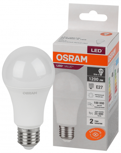 Светодиодная лампа OSRAM A125 15Вт 230В 4000К E27