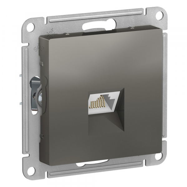AtlasDesign  Сталь  Розетка компьютерная RJ45, категория 6A, механизм ATN000986