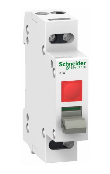 Выключатель нагрузки с индикатором  iSW 2П 20A красный Schneider Electric A9S61220
