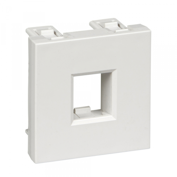 Накладка-держатель  цвет белый 45х45  для RJ-роз. (2 мод)  Schneider Electric  Wessen45  RIN-144-B