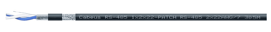 Cabeus RS-485 1x2x22AWG/7 Кабель для интерфейса RS-485, 1x2x22 AWG, 120 Oм,мн. (patch) , SF/UTP , -55 С- +70 С,FR-PVC, similar КПП под заказ