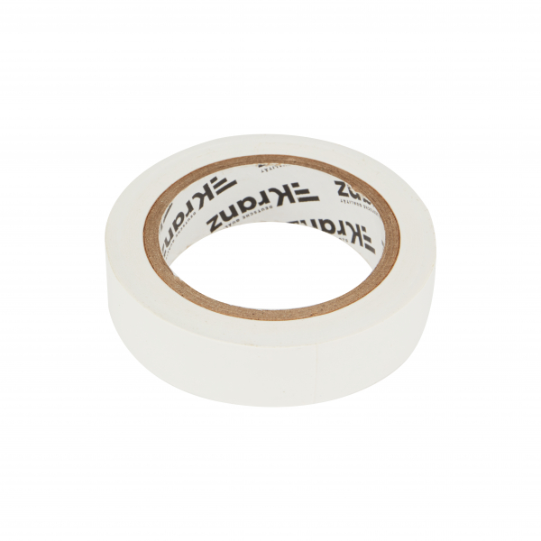 Изолента ПВХ белая 15мм 10м  0,13 KRANZ (10 шт./уп.) KR-09-2001 (кратно 10)