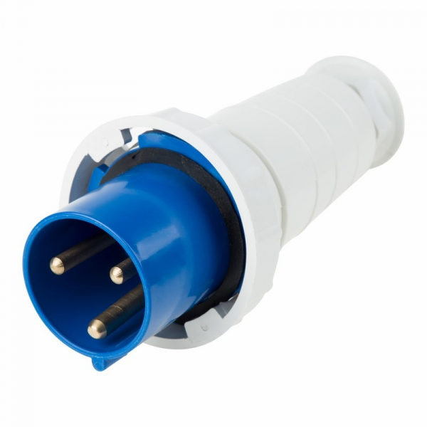 Вилка кабельная 033 переносная 2Р+РЕ 63А 220В IP67 REXANT 11-8906