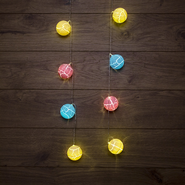 Гирлянда  светодиодная «Карамельки» 1.5 м, прозрачный ПВХ, 10 LED, теплый белый, питание 2 х АА (батарейки не в комплекте) 303-082