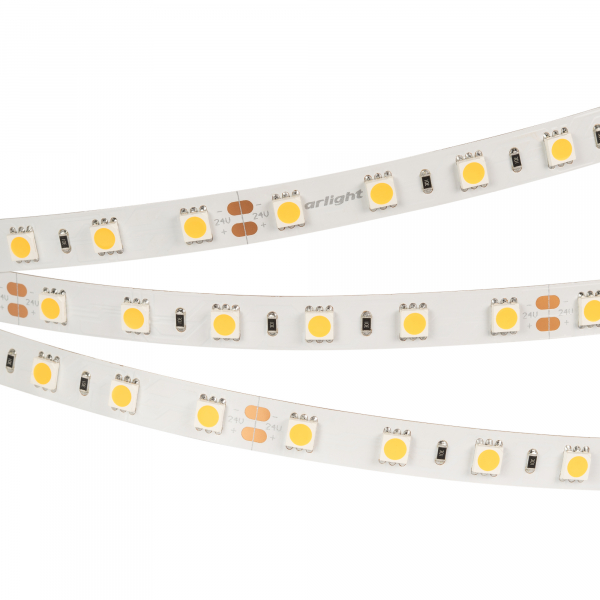 Arlight Лента IP20 24V 14,4Вт/м 6000К RT-B60-10mm 24V White6000 (14.4 W/m, IP20, 5060, 5m) (кратно 5)