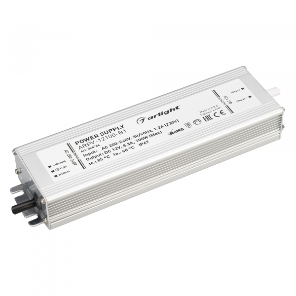 Arlight Драйвер 12V 100Вт IP20 202х56х30 ARPV-12100-B1 (12V, 8,3A, 100W)