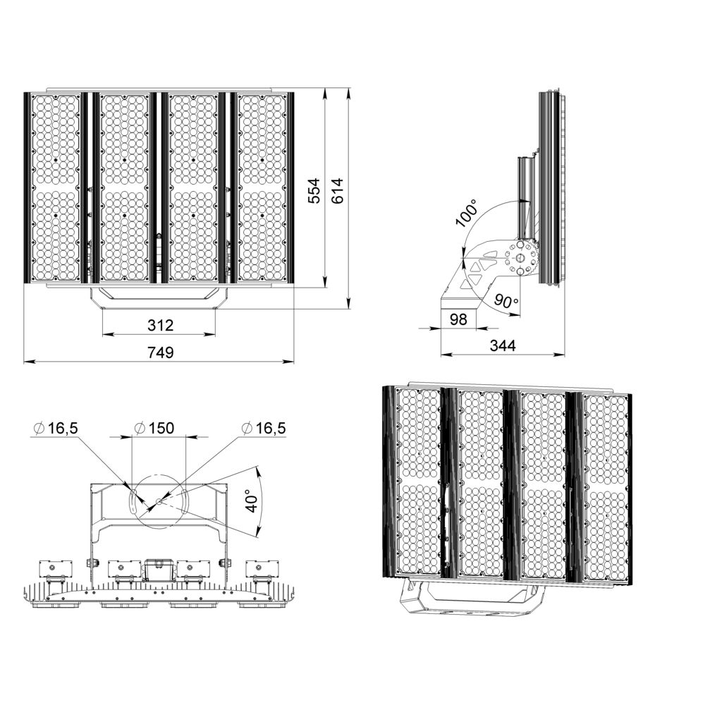 Плазма 1200 L V CRI95 5700К 60°