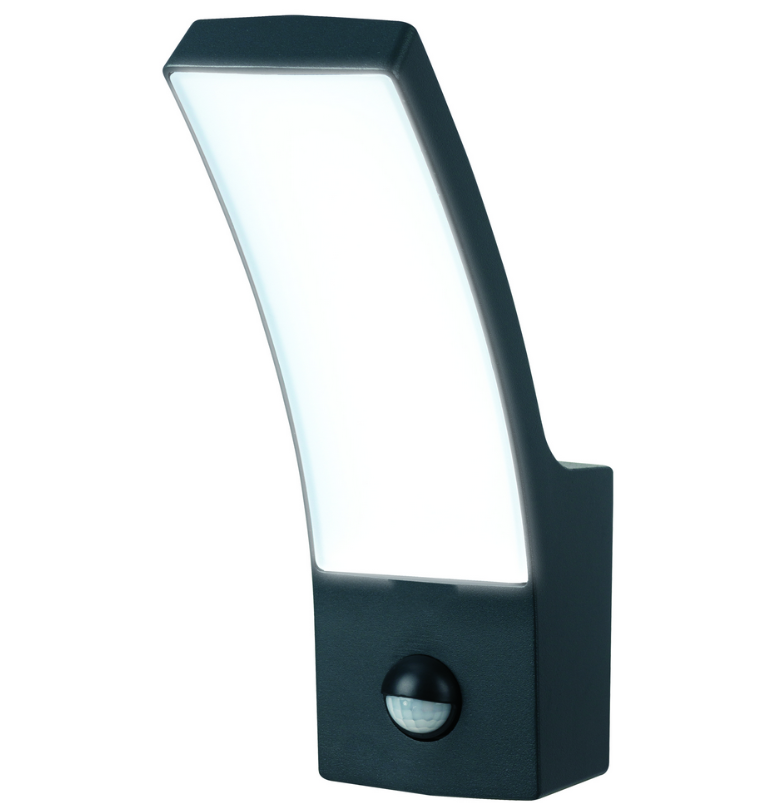 Светильник садово-парковый Uniel ULU-S71A-12W/4000K SENSOR IP65 BLACK 4000К с датчиком движения