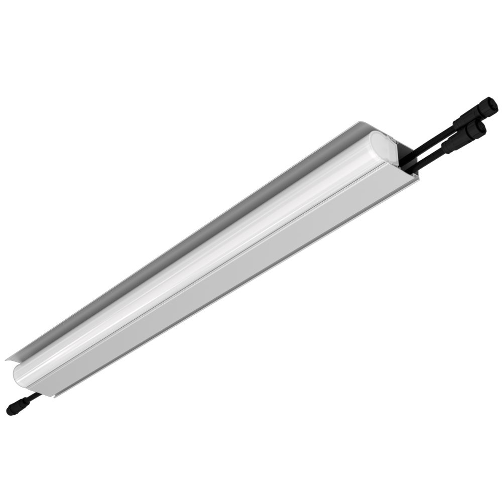 Модерн v2.0 11 620мм (18Вт/м) 24В DC 5 пикс. RGBW DMX CRI80 5000К Опал (Профиль, козырек, транзитное штепсельное соединение)