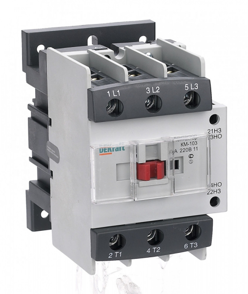 22142DEK Контактор 80А 110В АС3 1НО+1НЗ КМ-103 DEKraft