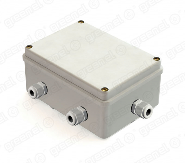 Коробка приборная наружного монтажа с гладкими стенками 150х110х85мм, IP55, в комплекте с кабельными вводами PG11-5шт (28шт)