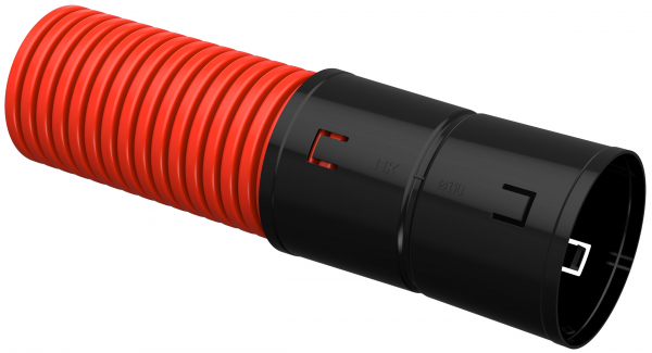 Труба жесткая двустенная д.110мм, б/з цвет красный IEK (кратно 6)