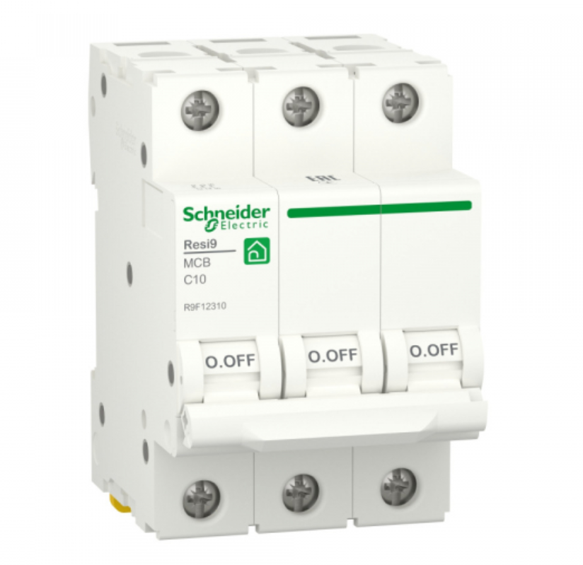 Автоматический выключатель Schneider Electric 3P 10А характеристика C 6кА Resi9 R9F12310