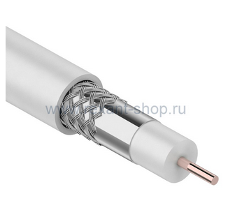 RG-6U, (32%), 75 Ом, 100м. кабель белый  LIGHT (омедненка) 01-2251 PROCONNECT