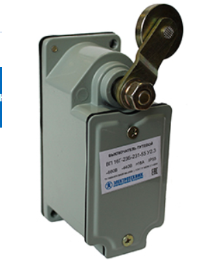 Выключатель путевой ВП 16Г-23Б-231-55 У2.3, рычаг с роликом, без сальника, ход вправо, cамовозврат, 1з+1р, IP55, (ЭТ)