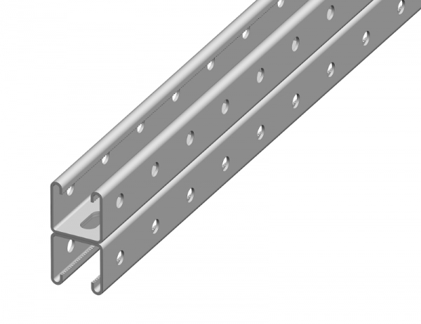 STRUT-профиль двойной 41х41х2,5х3000 HDZ EKF stpd41413x2,5-HDZ (кратно 3)