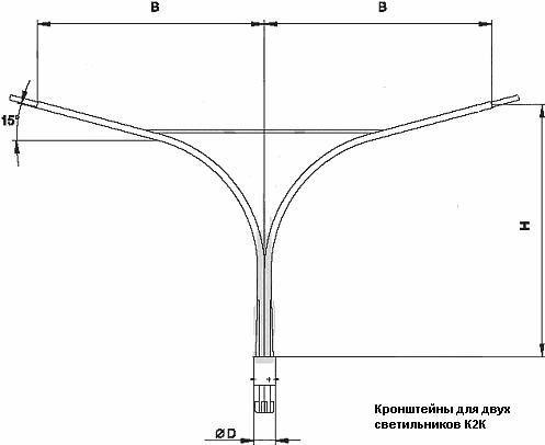 Кронштейн К2К-1,0-1,0-К80-0,048-(15-180)  горячее цинкование,  разборный Пересвет В00002500
